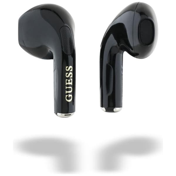 Guess TWS In-Ear Hörlurar Glossy Effect Egg Shape Printed Logo - Svart Black