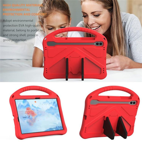 Mobilskal till Galaxy Tab S10 FE Plus Kickstand Shockproof - Röd Röd