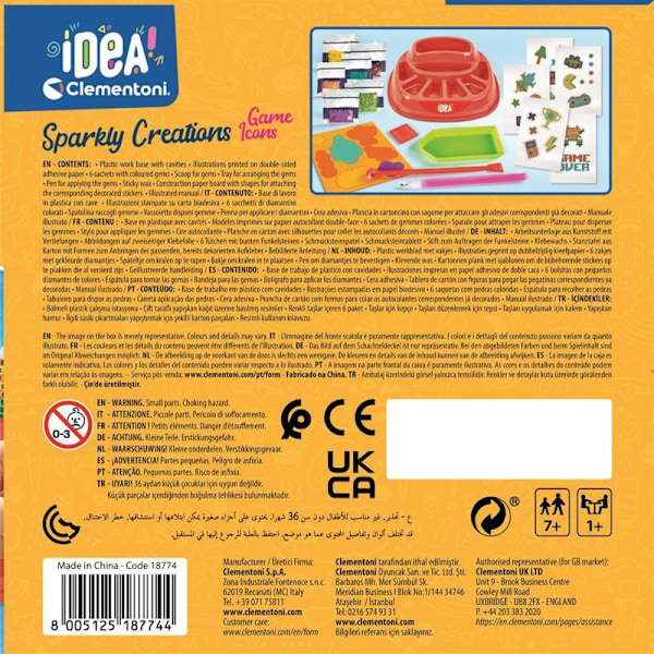 CLEMENTONI Sparkly Creations Game Icons