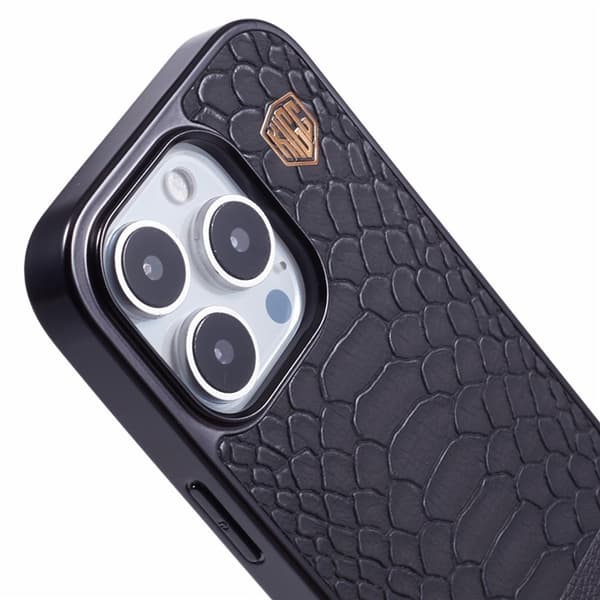 KIGC Mobilskal till iPhone 16 Pro Max MagSafe Crocodile - Svart Svart