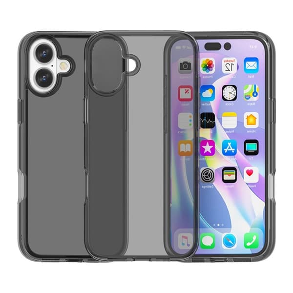 AMORUS Mobilskal till iPhone 17 Shockproof - Clear Svart Svart