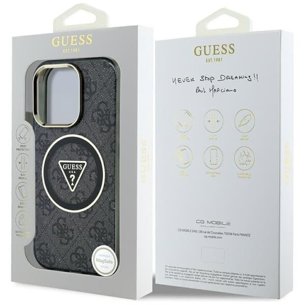 Guess Mobilskal till iPhone 16 Pro Magsafe Glitter - Svart Svart