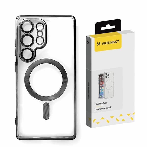 Wozinsky Mobilskal till Galaxy S25 Magsafe Electroplated - Svart Svart