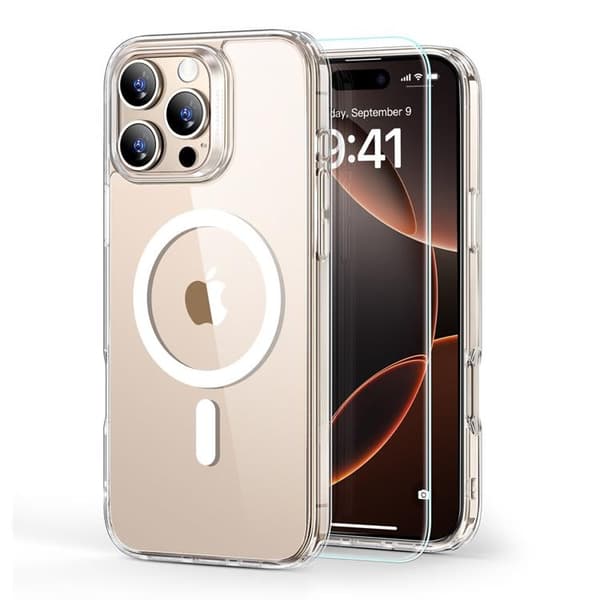 ESR Mobilskal till iPhone 16 Pro Max Magsafe Halolock Och Härdat Glas Transparent