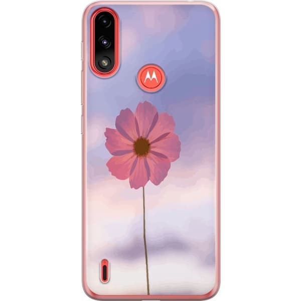 Mobilskal till Motorola Moto E7 Power med Rosa blomma