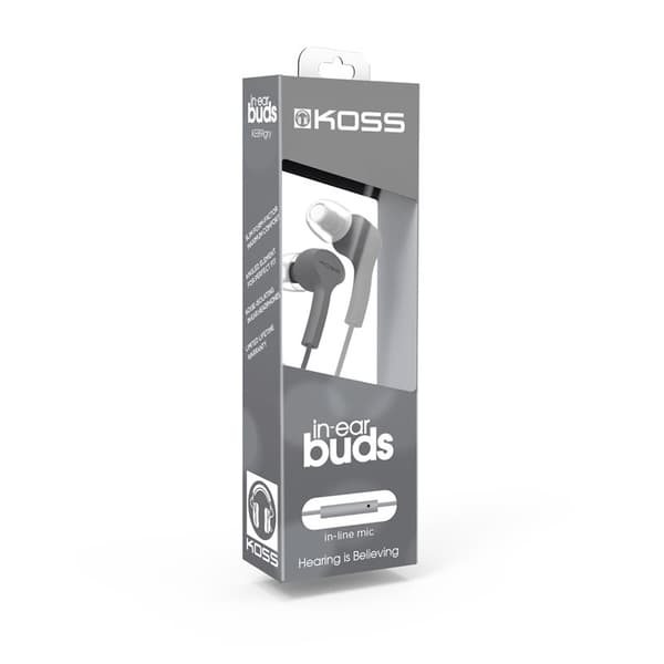 Koss KEB9i In-Ear -mikrofon - Harmaa Grey