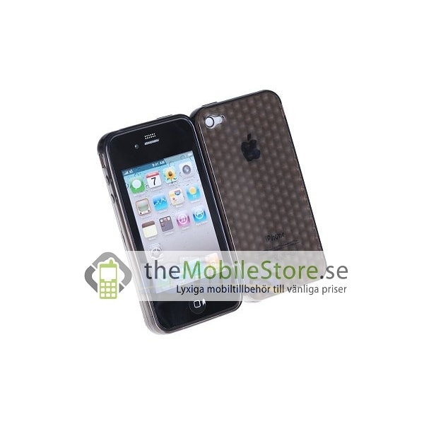 Hexagon FlexiCase Skal till iPhone 4 - SVART Svart