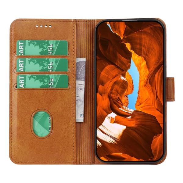 Samsung Galaxy S26 Plus Plånboksfodral Ställ Magnetisk Stängning Konstläder Gul
