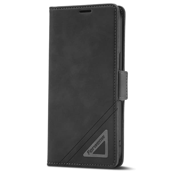 FORWENW F3-Series iPhone 14 Pro Max Plånboksfodral Konstläder - Svart