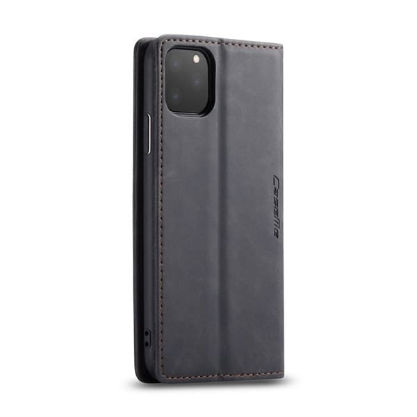 CASEME 013 Konstläderplånboksfodral till iPhone 11 Pro - Svart