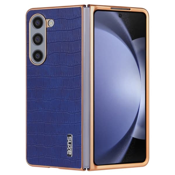 AZNS Samsung Galaxy Z Fold6 Plånboksfodral Konstläder - Blå