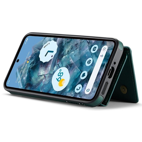 DG.MING M6 Series Konstläder Plånboksfodral för Google Pixel 9 Pro - Grön