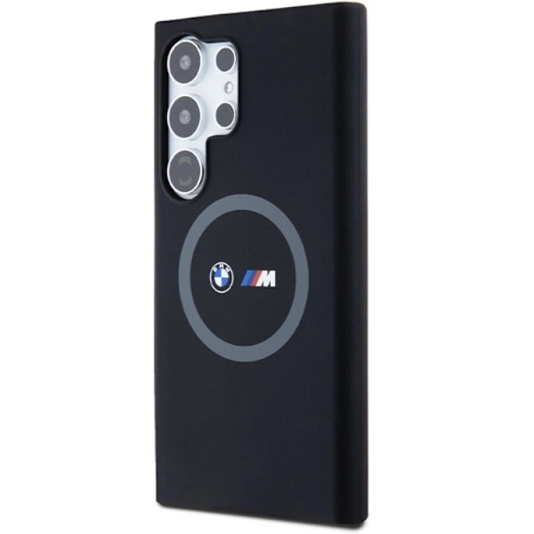 BMW Galaxy S24 Ultra Mobilskal Magsafe M Silikon Printed Ring - Svart Svart
