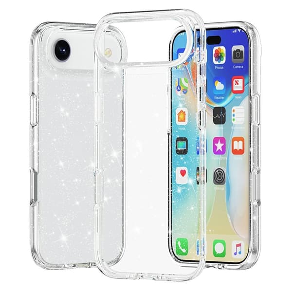 Mobilskal till iPhone Air Glittrande Puderglitter - Vit Vit