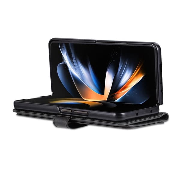 AZNS Samsung Galaxy Z Fold5 Plånboksfodral Konstläder - Svart