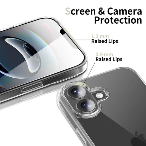 Tech-Protect Mobilskal till iPhone 17 Flexair Hybrid - Clear Svart