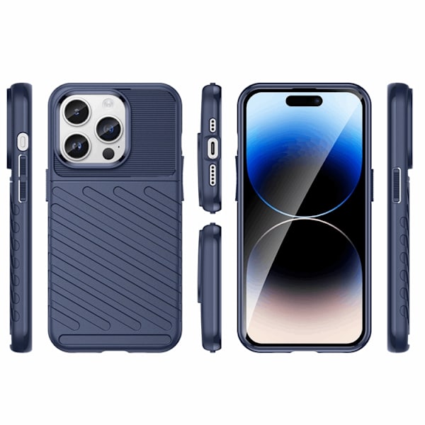 iPhone 15 Pro Max -puhelinkotelo Thunder Armored - Sininen Blå