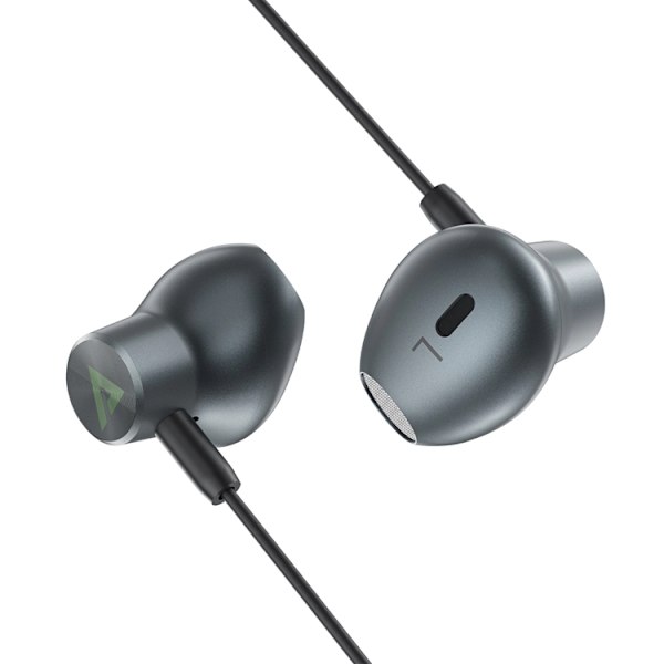 Acefast In-Ear Lightning Hörlurar 1.2m - Svart Svart