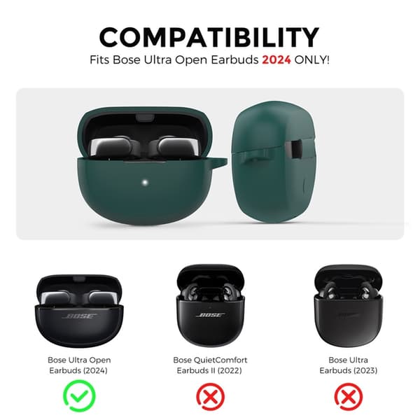 AHASTYLE Bose Ultra Open Earbuds Mobilskal med Karbinhake WG147 - Grön Grön