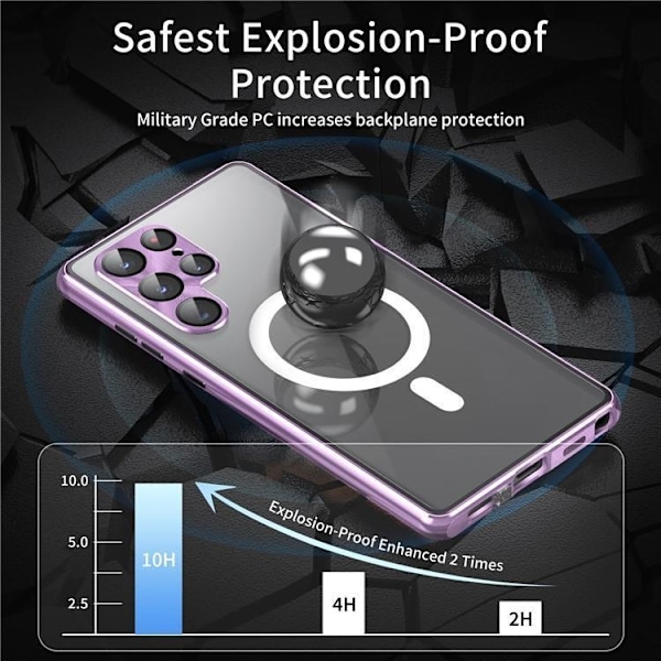 Galaxy S23 Mobilskal Magsafe Magnetic Metall - Svart Svart