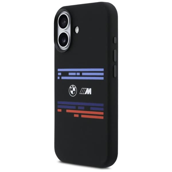 BMW Mobilskal till iPhone 17 MagSafe Silikon Horizontal Line Svart