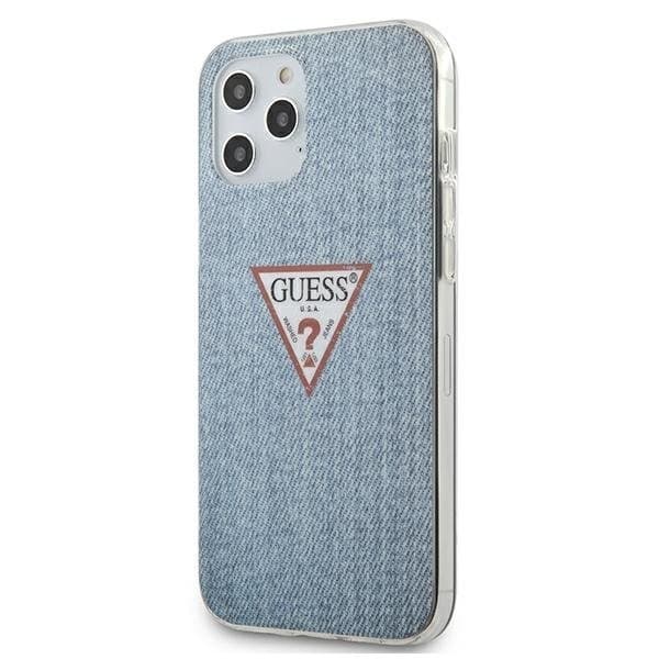 Guess iPhone 12 Pro Max -kuori Jeans vaaleansininen Blue