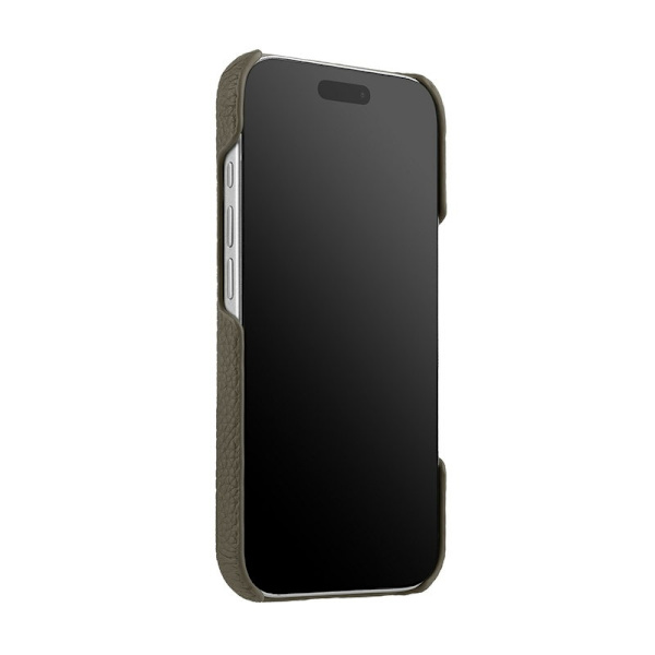 MELKCO Mobilskal till iPhone 17 Pro Max Äkta Läder PC Grå