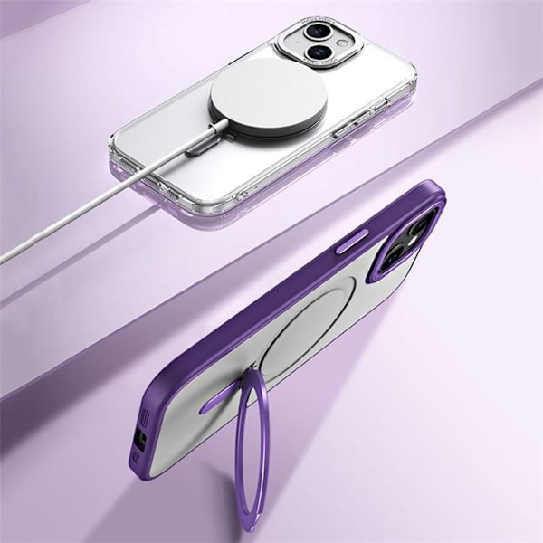 iPhone 15 Plus Mobilskal Magsafe Kickstand - Svart Svart