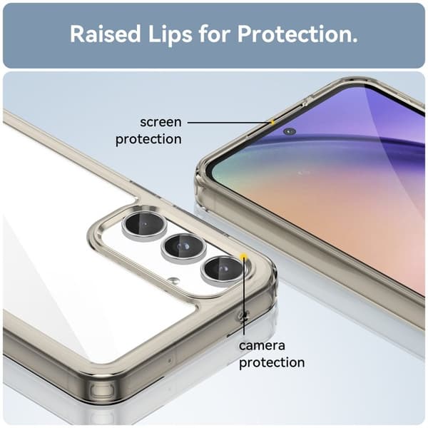WANLONFENG Mobilskal till Samsung Galaxy A55 5G TPU XC Serie - Transparent Grå