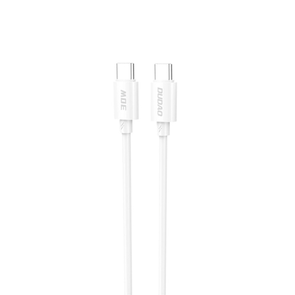 Dudao L4C USB-C till USB-C kabel 30W 1.2m - Vit Vit