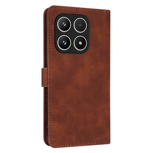 AZNS Xiaomi 17 Plånboksfodral Konstläder - Brun
