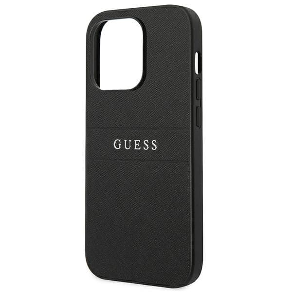 Guess Telefontaske til iPhone 14 Pro MagSafe Saffiano Rem - Sort
