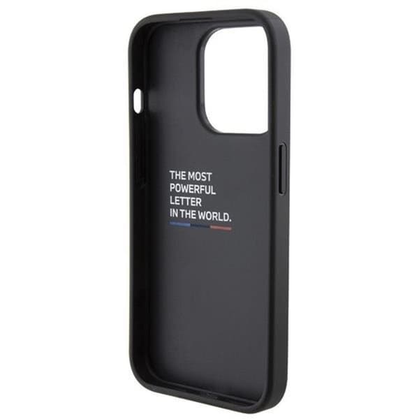 BMW Mobilskal till iPhone 15 Pro Grip Stand Smooth & Perforated Svart