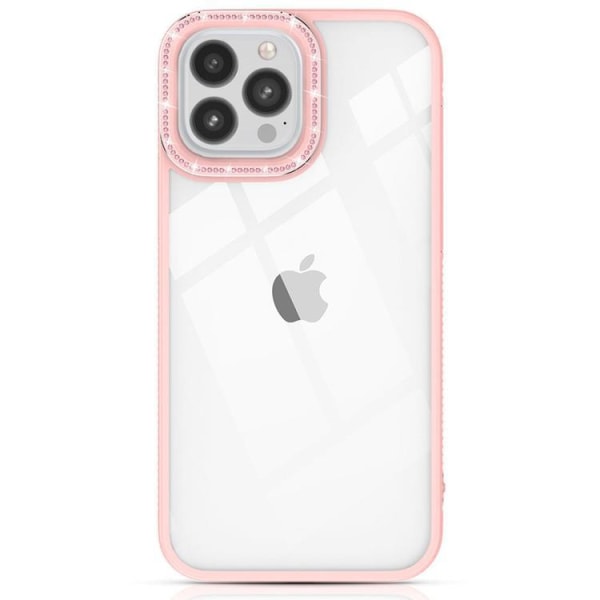 Kingxbar iPhone 13 Pro Max etui glitrer med krystaller - Pink