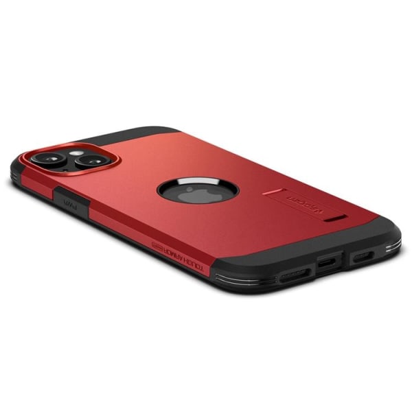 Spigen iPhone 15 Mobilskal Magsafe Tough Armor - Röd