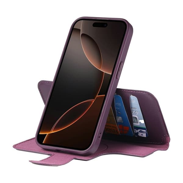 CASENEO iPhone 14 Pro Max Plånboksfodral Konstläder - Lila