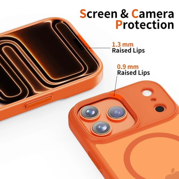 Tech-Protect telefontaske til iPhone 17 Pro Max Magsafe Matte - Kosmisk Orange Orange