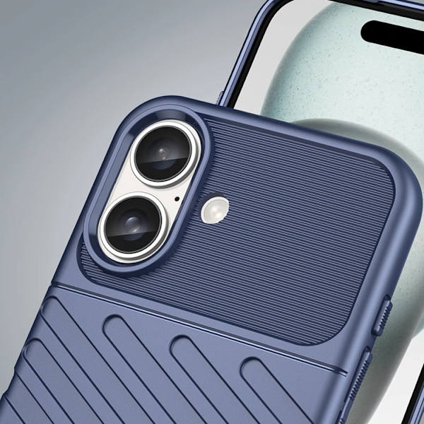 Mobilskal till iPhone 16 Silikon Thunder - Blå Blå