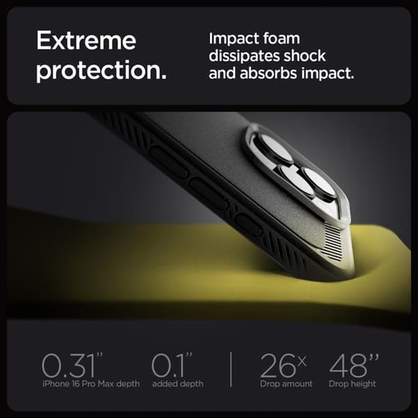 Spigen Mobilskal till iPhone 16 Pro Max Magsafe Rugged Armor - Svart Svart