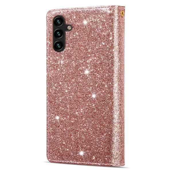 Samsung Galaxy S26 Plånboksfodral Konstläder Starry Sky - Roséguld