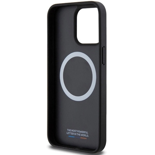 BMW iPhone 15/14/13 Mobilskal Magsafe Perforated Twisted Line Svart