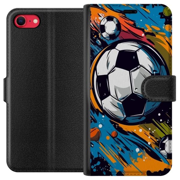 Plånboksfodral till Apple iPhone 7 med Fotbollar