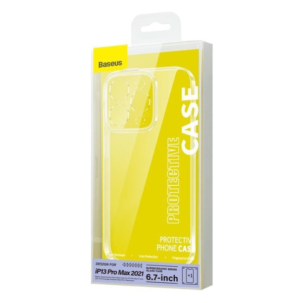 Baseus iPhone 13 Pro Skal SuperCeramic + Cleaning Kit - Transparent