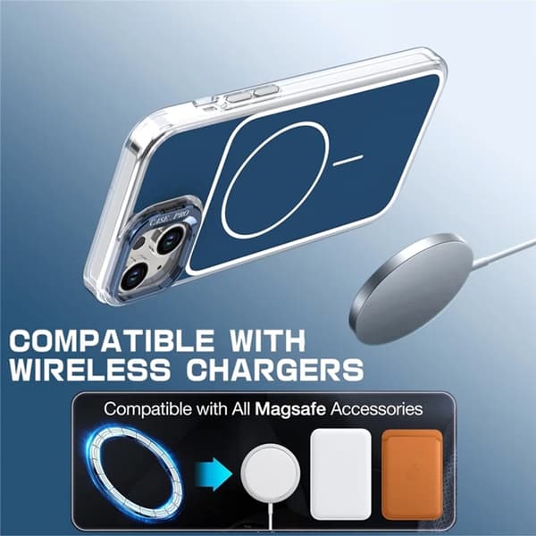 Mobilskal till iPhone 15 Plus MagSafe Lens Kickstand med Handrem - Blå Blå