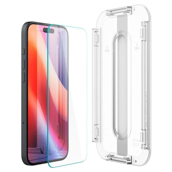 Spigen iPhone 15/16 Härdat Glas Skärmskydd 'EZ' Fit - Clear