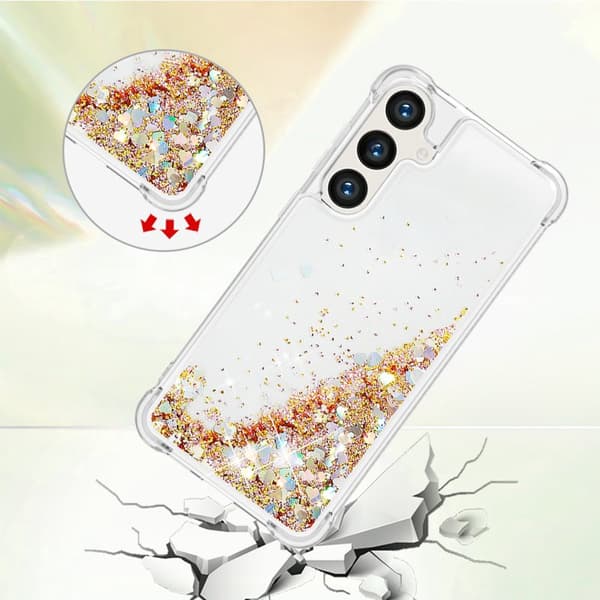 Mobilskal för Samsung Galaxy S26 Plus TPU Glitter Shockproof - Guld
