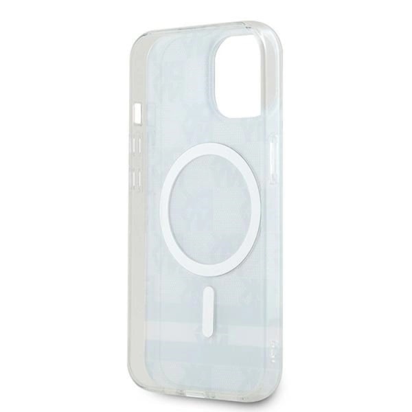 DKNY iPhone 15/14 Plus Mobilskal Magsafe IML Checkered Mono Svart