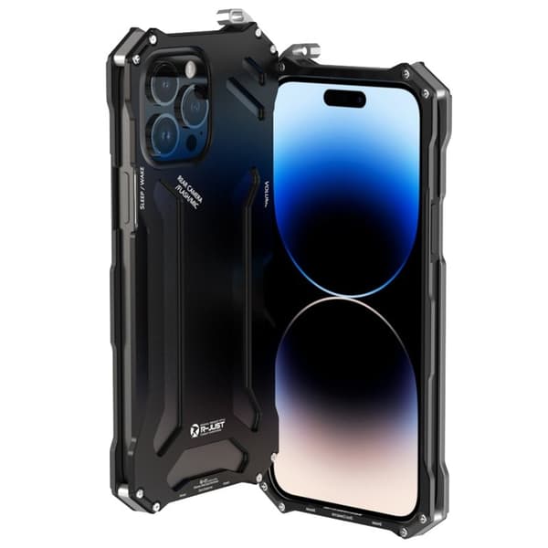 R-JUST Mobilskal till iPhone 14 Pro Max Metall Shockproof Svart