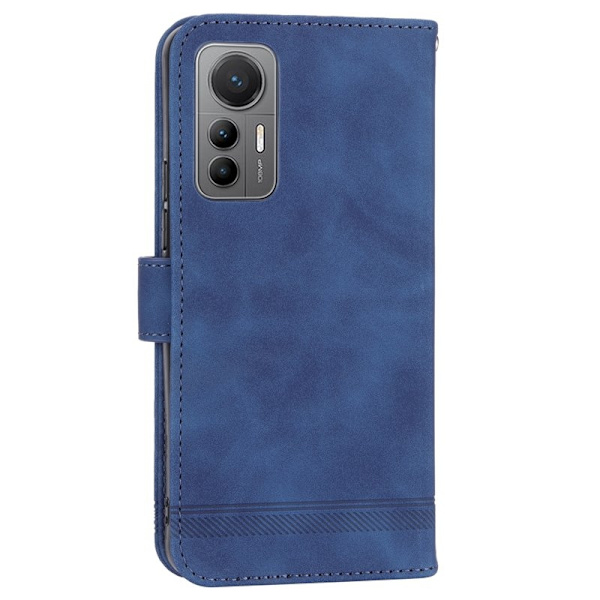 DIERFENG DF-03 Xiaomi 12 Lite 5G Plånboksfodral Konstläder - Blå