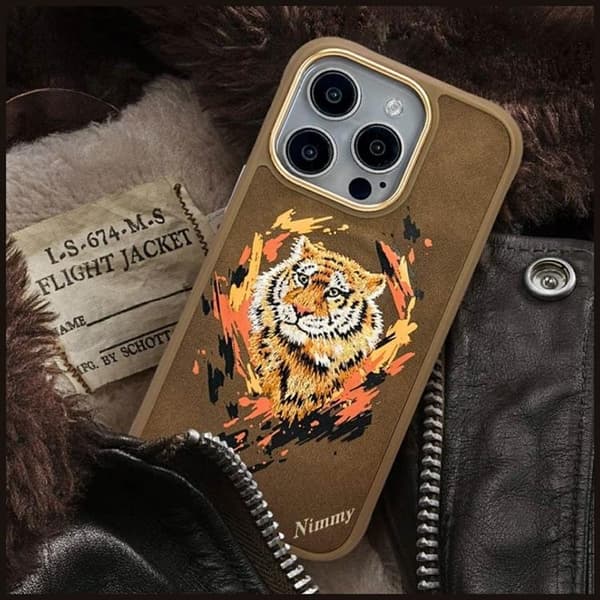 Nimmy Telefontaske til iPhone 16 Pro Max MagSafe Tiger - Lysebrun Brun
